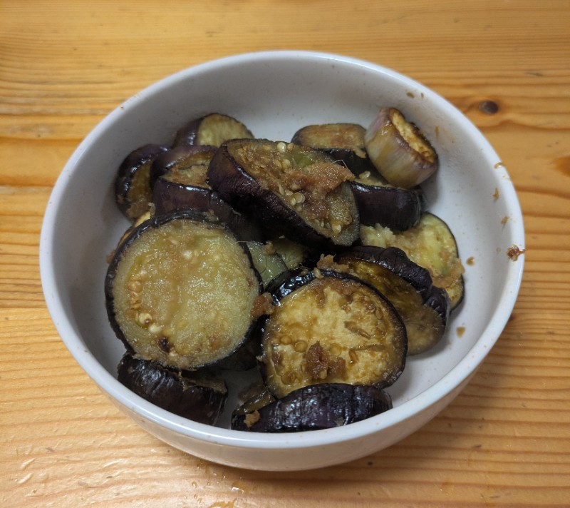 ナスの生姜焼き
